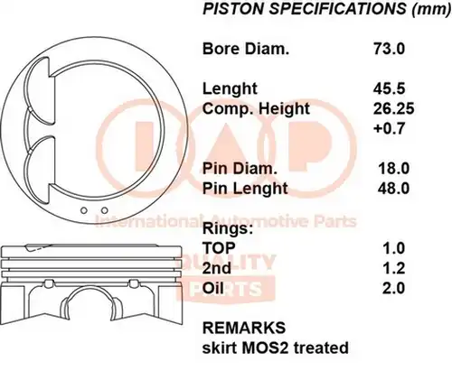 бутало IAP QUALITY PARTS 100-16064