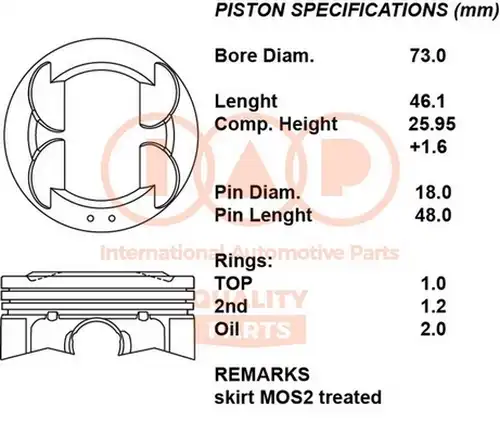 бутало IAP QUALITY PARTS 100-16066