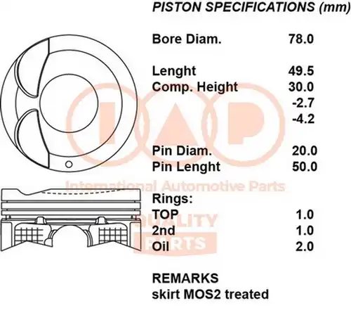 бутало IAP QUALITY PARTS 100-16102