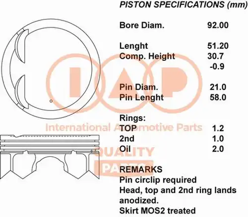 бутало IAP QUALITY PARTS 100-16152