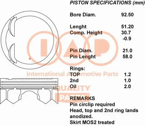 бутало IAP QUALITY PARTS 100-16153