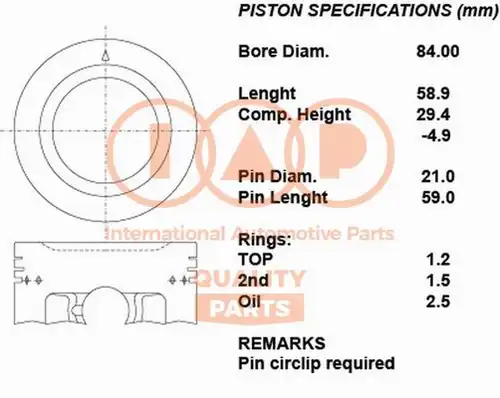 бутало IAP QUALITY PARTS 100-16156