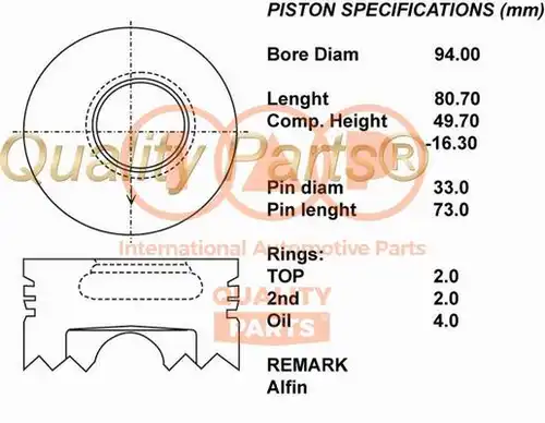 бутало IAP QUALITY PARTS 100-17046