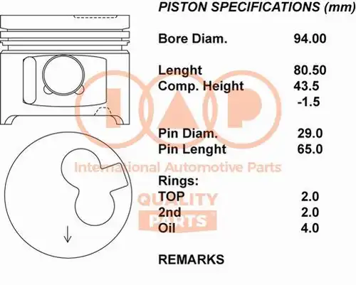 бутало IAP QUALITY PARTS 100-17054