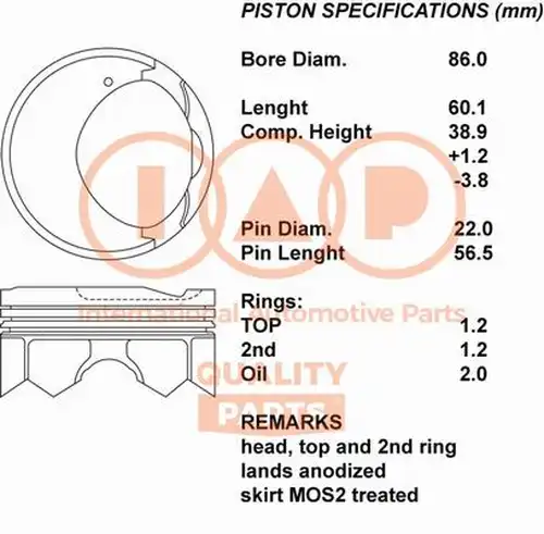 бутало IAP QUALITY PARTS 100-17080