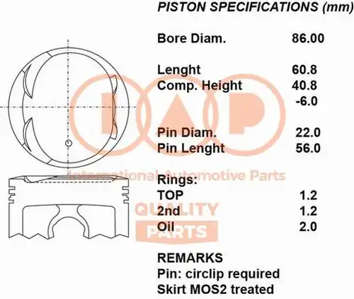 бутало IAP QUALITY PARTS 100-17108