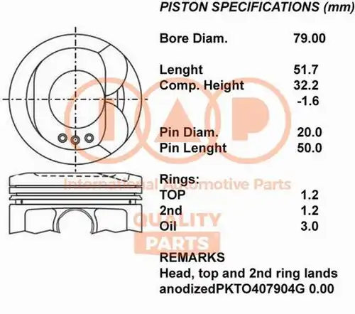 бутало IAP QUALITY PARTS 100-17116