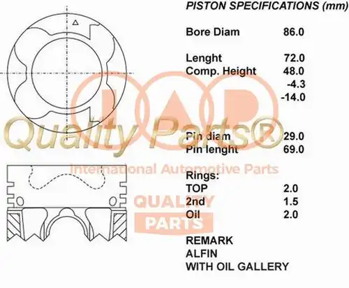 бутало IAP QUALITY PARTS 100-17196