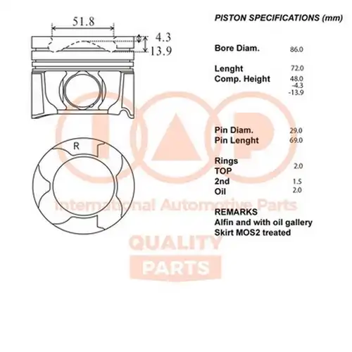 бутало IAP QUALITY PARTS 100-17210