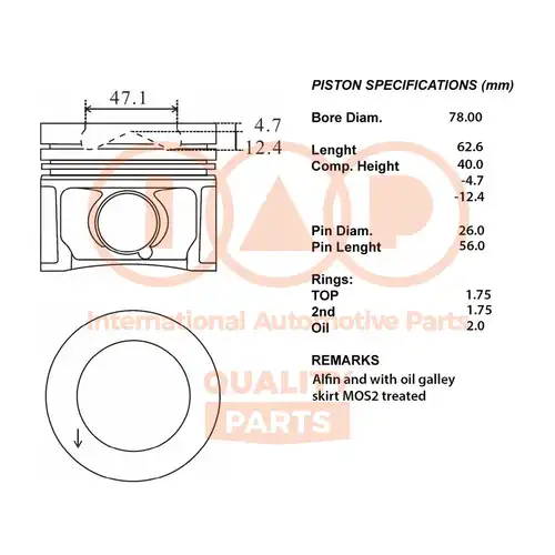 бутало IAP QUALITY PARTS 100-17290