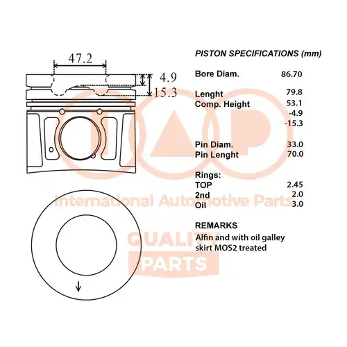 бутало IAP QUALITY PARTS 100-18037