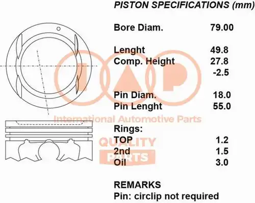 бутало IAP QUALITY PARTS 100-20036