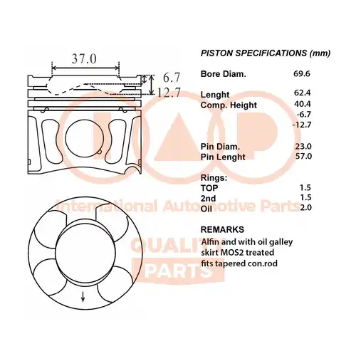 бутало IAP QUALITY PARTS 100-20080