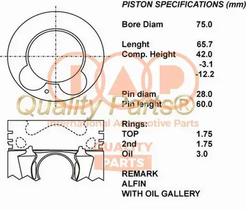 бутало IAP QUALITY PARTS 100-21076