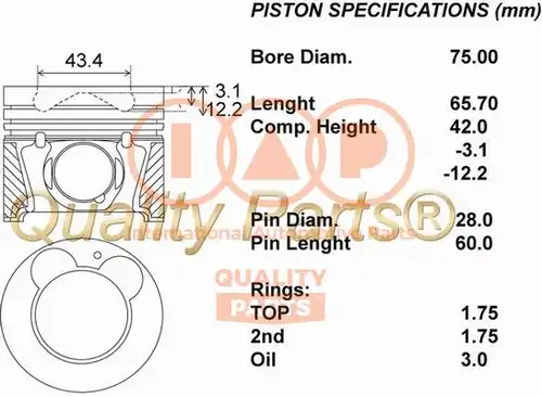 бутало IAP QUALITY PARTS 100-21078