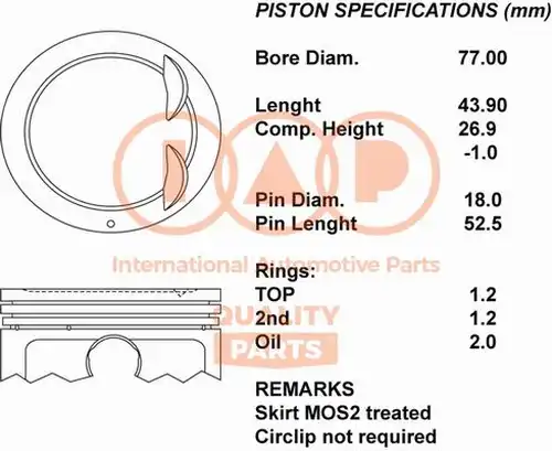 бутало IAP QUALITY PARTS 100-21102