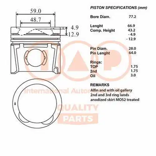 бутало IAP QUALITY PARTS 100-21108