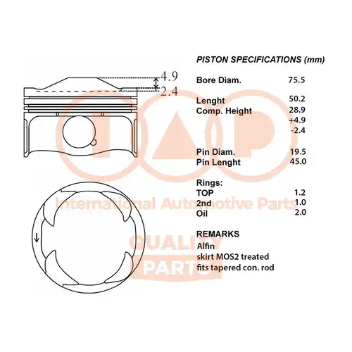 бутало IAP QUALITY PARTS 100-52023