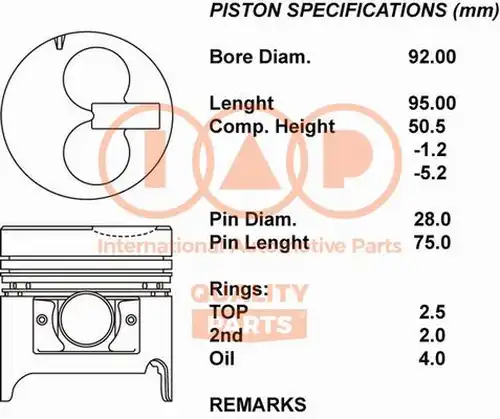 бутало IAP QUALITY PARTS 101-03024