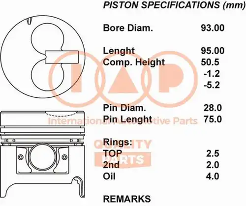 бутало IAP QUALITY PARTS 101-03025