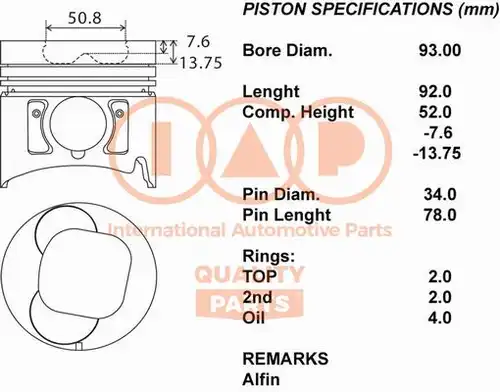 бутало IAP QUALITY PARTS 101-09012