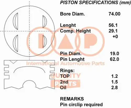 бутало IAP QUALITY PARTS 101-16060