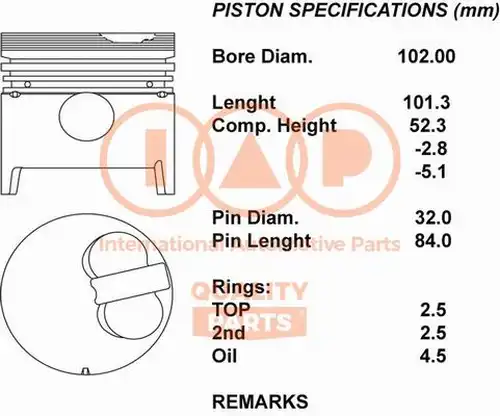 бутало IAP QUALITY PARTS 101-17020