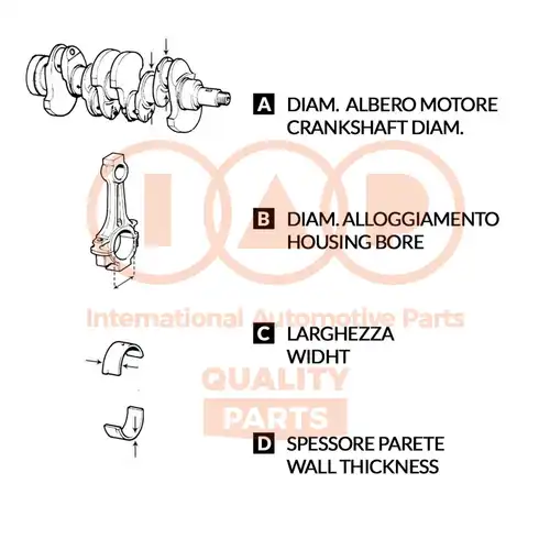 дистанционна шайба, колянов вал IAP QUALITY PARTS 106-11110