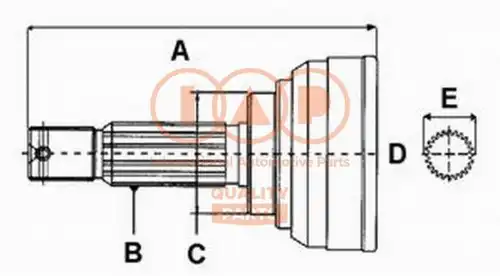 каре комплект, полуоска IAP QUALITY PARTS 406-12032