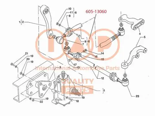 напречна кормилна щанга IAP QUALITY PARTS 605-13060