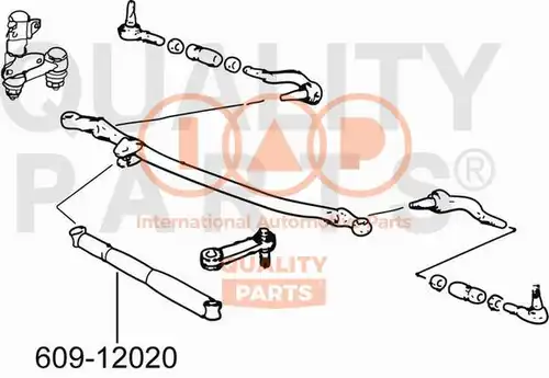 демпер (успокоител), кормилно управление IAP QUALITY PARTS 609-12020