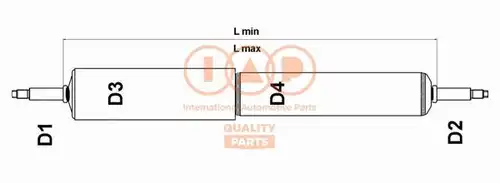 демпер (успокоител), кормилно управление IAP QUALITY PARTS 609-13032