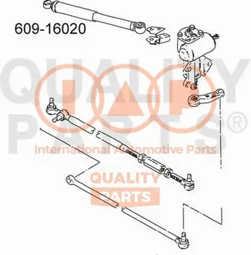 демпер (успокоител), кормилно управление IAP QUALITY PARTS 609-16020