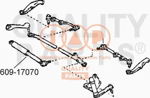 демпер (успокоител), кормилно управление IAP QUALITY PARTS 609-17070