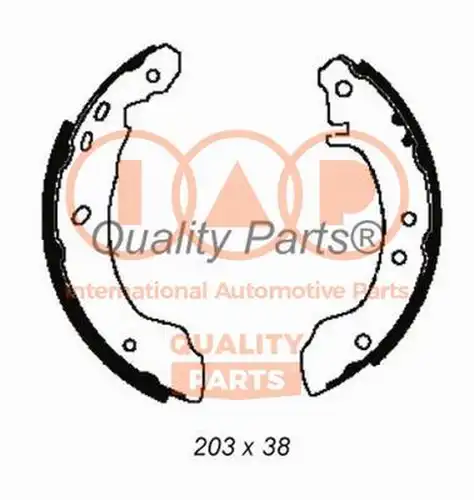 комплект спирачна челюст IAP QUALITY PARTS 705-13080