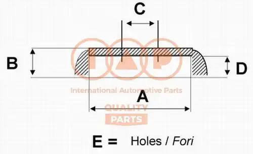 спирачен барабан IAP QUALITY PARTS 710-10040