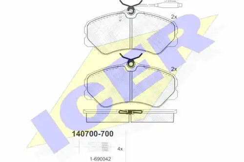 накладки ICER 140700-700