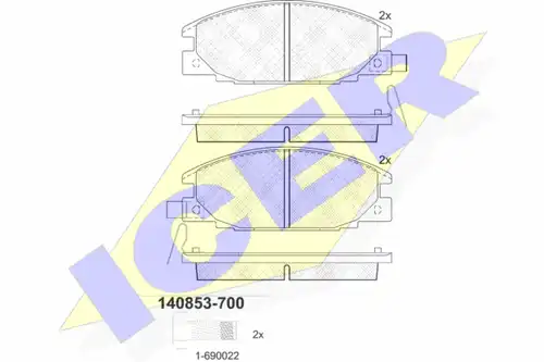 накладки ICER 140853-700