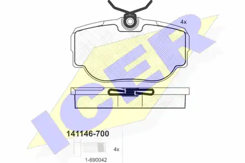 накладки ICER 141146-700