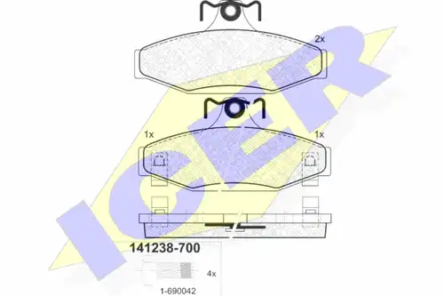 накладки ICER 141238-700