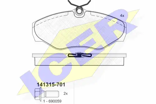 накладки ICER 141315-701