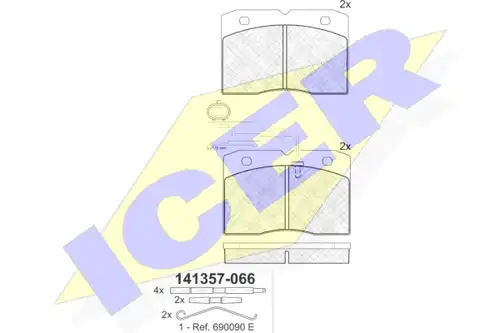 накладки ICER 141357