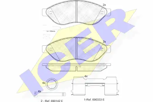 накладки ICER 141803-203