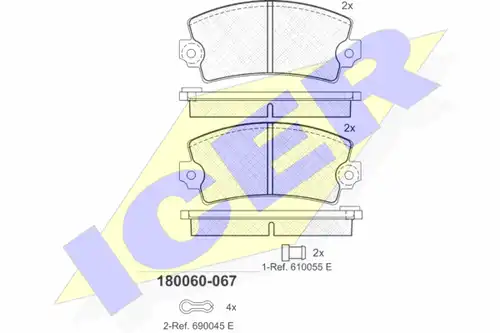 накладки ICER 180060-067