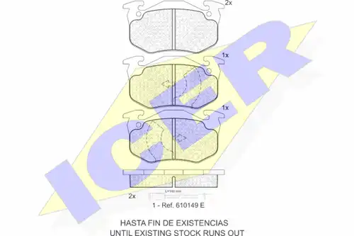 накладки ICER 180375