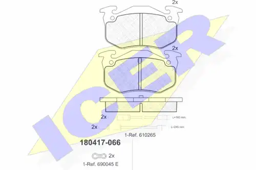 накладки ICER 180417