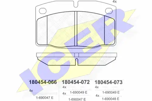 накладки ICER 180454