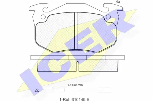 накладки ICER 180457