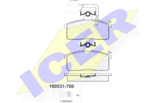 накладки ICER 180531-700