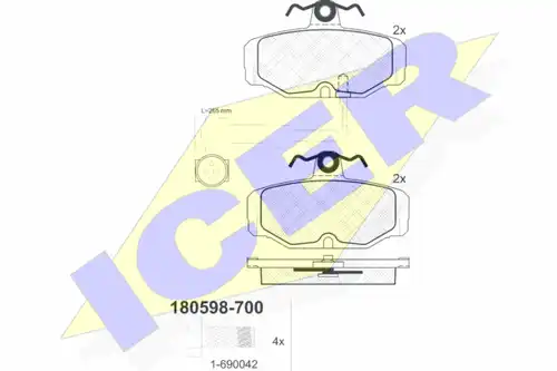 накладки ICER 180598-700